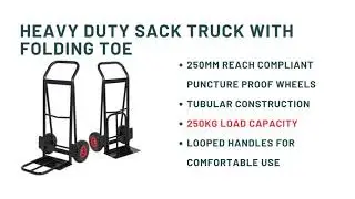 Heavy Duty Sack Truck with Folding Toe