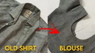 How to Make a Blouse from an Old Shirt !