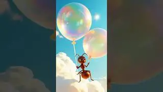 Ant flying with a balloon #flying #balloon #antcolony #ants #animation #antslife #minuscule