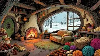 Medieval Fantasy Music &mdash; Cozy Hobbit Fireplace and Winter Provisions