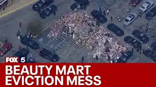 Large crowd gathers after beauty store eviction | FOX 5 News