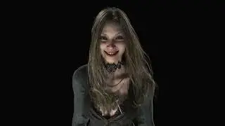 Bela Dimitrescu Black Dress With Blonde Long Hairs Human Face Model Viewer Resident Evil 8