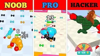 Noob vs Pro vs Hacker in Punchy Race: Run & Fight Game