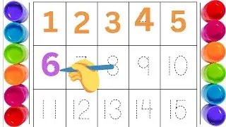 Counting practice 1-15| 1-15 numbers counting with colours| learn numbers for kid day17 part 1