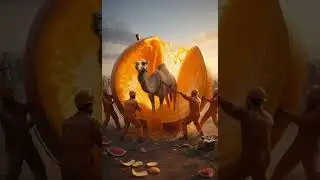 When a Camel Discovers Giant Orange Juice. 🍊🐫 #dialoguestory #transformingtheworldbyhislove