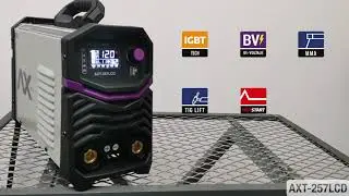 Soldadora inversora de electrodo y TIG lift bi-voltaje 250A con pantalla lcd- AXT-257LCD