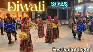 Jhilmil Diwali Celebration 2025 | Dhol Beats, Bazaar & Lights | Dubai Burjuman Mall