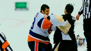 Brent Johnson KO's Rick DiPietro (Goalie Fight) | 02/02/2011 [HD]