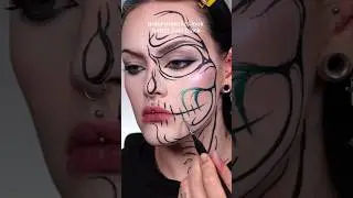 EASY WAY to LEVEL UP your halloween makeup ✨️ #metallic #makeup #halloweenmakeup #makeuptutorial