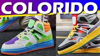 T&ecirc;nis cano m&eacute;dio COLORIDO e super LINDO na Shopee