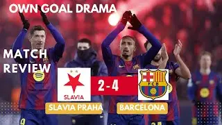 Barcelona Escape Prague! 6-Goal UCL Thriller vs Slavia Prague | Full Match Breakdown