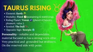 Taurus ♉️ Rising Astrological Profile.