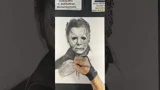 Michael Myers Halloween Horror Drawing Time Lapse #halloween #michaelmyers  #horror #drawing #creepy