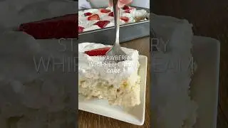 Strawberry Whipped Cream Cake - full recipe on Fantabulosity.com