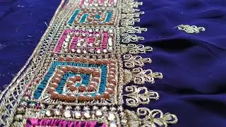 New Designer Saree Stone Work stone work at home #saree #workfromhome  #viral #stoneworksaree #work