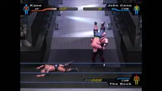 KANE vs Rock & John Cena (SmackDown difficulty)