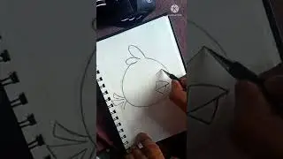 Angry Birds drawing tutorial for kids #art #sketch #shorts