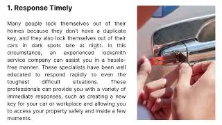 What Are the Benefits of a Car Locksmith Service?