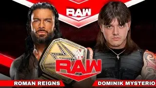 Roman Reigns vs Dominik Mysterio Full Match WWE Bad Blood 2026
