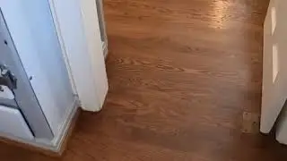 Real Hardwood floor installation site finished