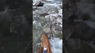 River Crossing Adventure | Daredevil Walk on Log Over Waterfall