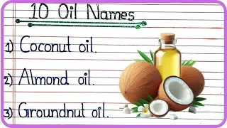 10 oil names in english || list of oil names