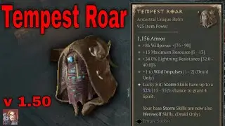 Diablo IV Unique Items - Tempest Roar (Druid Helm)[v1.5.0]
