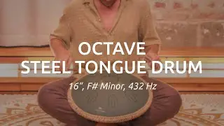 Octave Steel Tongue Drum, F# Minor, 432 Hz, Dark Green, Floral designOSTD4DGE - Meinl Sonic Energy