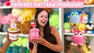 Design Valentine's Day crochet patterns with me | Making my CUTEST plushies yet! Cozy crochet vlog