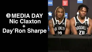 Nic Claxton and Day'Ron Sharpe | Brooklyn Nets | Media Day 2021