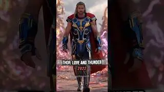 THOR&rsquo;S EVOLUTION ⚡ From 2011 to 2022 in MCU (Final Form = INSANE) #thor #marvel #evolution #shorts