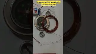 Magnetic compass needle is responding for current carrying copper wire #Magnetic effect s