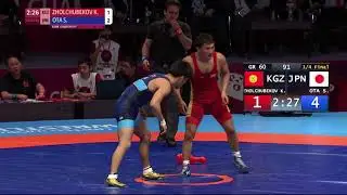 1/4 GR - 60 kg: K. ZHOLCHUBEKOV (KGZ) v. S. OTA (JPN)