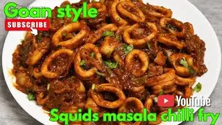 Squids 🦑masala chilli fry/simple recipe/konkanivlog/Goan cuisine/goanfoodblogger.