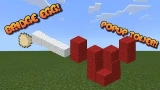 How to make a *BRIDGE EGG* and *POPUP TOWER* Using Commands on Minecraft: Bedrock Edition!