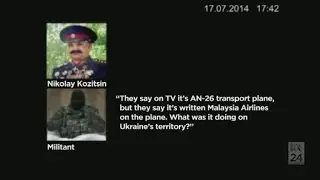 Translated script of alleged separatists speaking about downed airliner