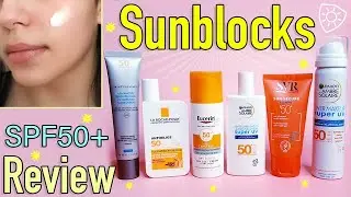 New Sunblocks! #Swatches + #Review - #larocheposay #garnier #spf50 #spf #sunscreen #sunblock #spf50+