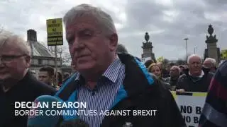 Border Communities Against Brexit protest at Stormont