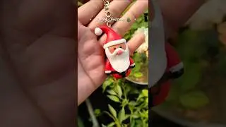 DIY Clay Santa Clause Keychain 🎄✨ #clayart #merrychristmas #christmascrafts #decor #shorts #trending