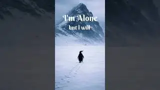 lone penguin walking away from its colony toward distant. #alone #penguin #viral