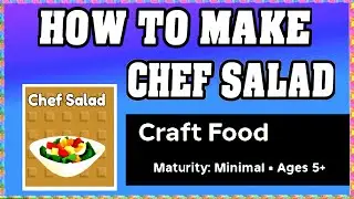 How To Make CHEF SALAD in CRAFT FOOD ROBLOX [Unlock New Recipe] [walkthrough]