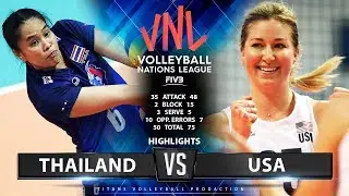 THAILAND vs USA - HIGHLIGHTS | Women's VNL 2019