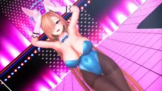 【ブルアカMMD】ムチムチなバニーアスナが踊る「ラビットホール」【ブルーアーカイブ　Blue Archive】BlueArchive