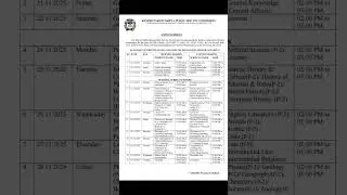 KPPSC Tentative Schedule of Written Examination for the posts of PMS Officer/ AETO BS-17 Advt 2/2025