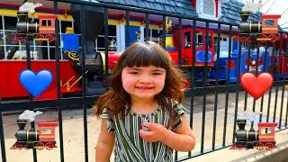 Steam Train 🚂 & ZOO 🦁! -  Lagoon Amusement Park - Sariah's Kid Video Adventures