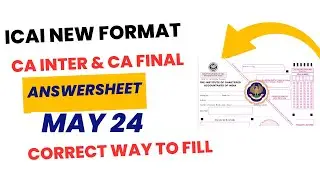 ICAI New Format CA Inter & CA final ICAI Answer sheet May 2024 Exam | Correct Way To Fill ✅