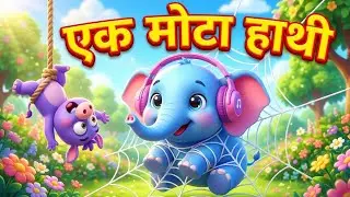 Ek Mota Hathi Ghumne Chala, एक मोटा हाथी, Nursery Poems and Cartoon Songs for Kids