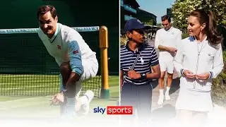 BEHIND THE SCENES! Wimbledon training with Roger Federer, Princess of Wales and ball Girls and Boys🎾