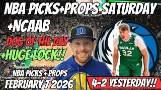 NBA Picks Today Saturday 2/7/2026 | Free NBA Best Bets, Player Props, and Predictions
