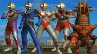 UFE3：Ultraman Tiga/Ultraman Agul/Ultraman 80/Ultraman/ Two-tailed monster/Rechubas